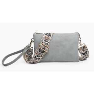 Jen & Co Izzy Crossbody Dusty Blue Purse Guitar Strap